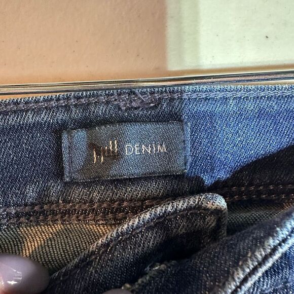 J Jill Authentic Fit Slim Ankle Raw Hem‎ Size 10 Medium Wash Blue Cropped - Picture 12 of 16